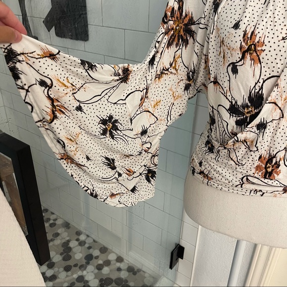 Free People Floral Bell Sleeve Top - Picture 3 of 7